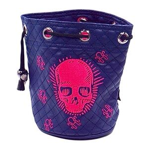 Kraken Golf Death Before 3 Putts Valuables Bag Purple Hot Pink Skull‎ RARE NWOT
